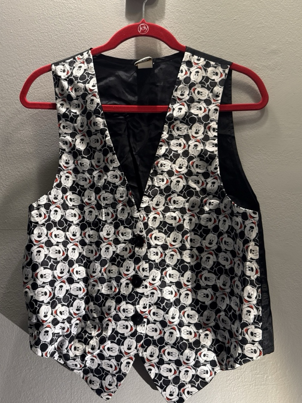 Vintage Mickey& Co Vest Mickey Mouse All Over Print Size Small Made in USA